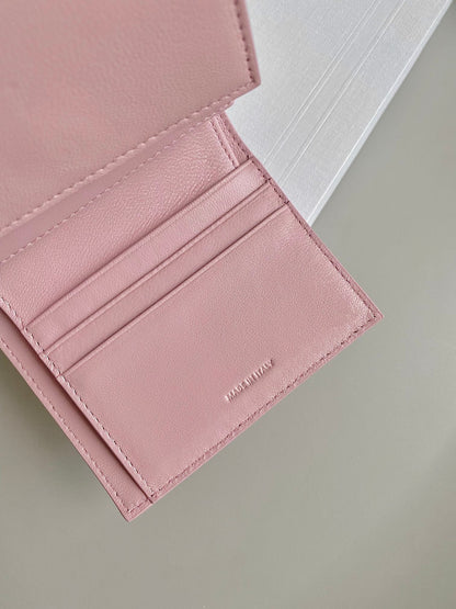 TRIPHOME 10 TRIFOLD WALLET CALFSKIN PINK PASTEL