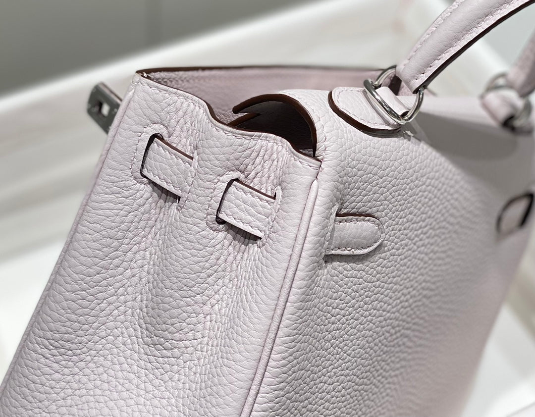HM Mini Kelly 20cm Pink Togo Leather Silver Hardware