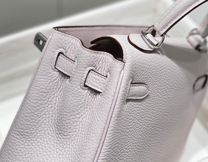 HM Mini Kelly 20cm Pink Togo Leather Silver Hardware