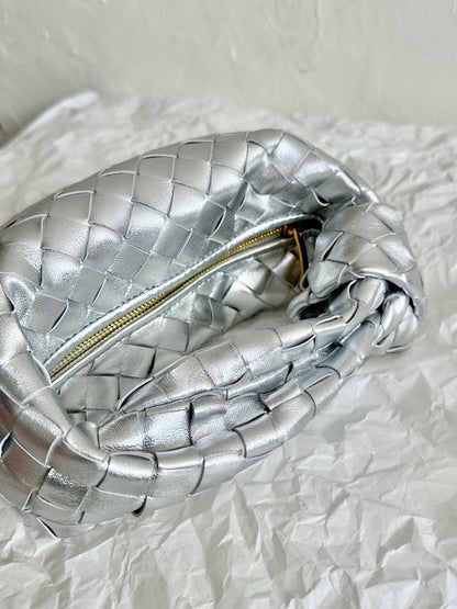 mini jodie 28 silver metalic lambskin