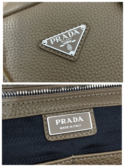 BRIEFCASE 40 IN DRIED MOSS GRAINED CALFSKIN