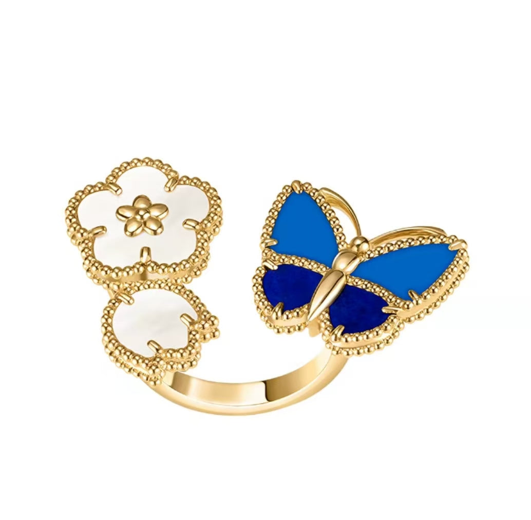 [GALE]LUCKY SPRING BUTTERFLY OPEN-FACE RINGS
