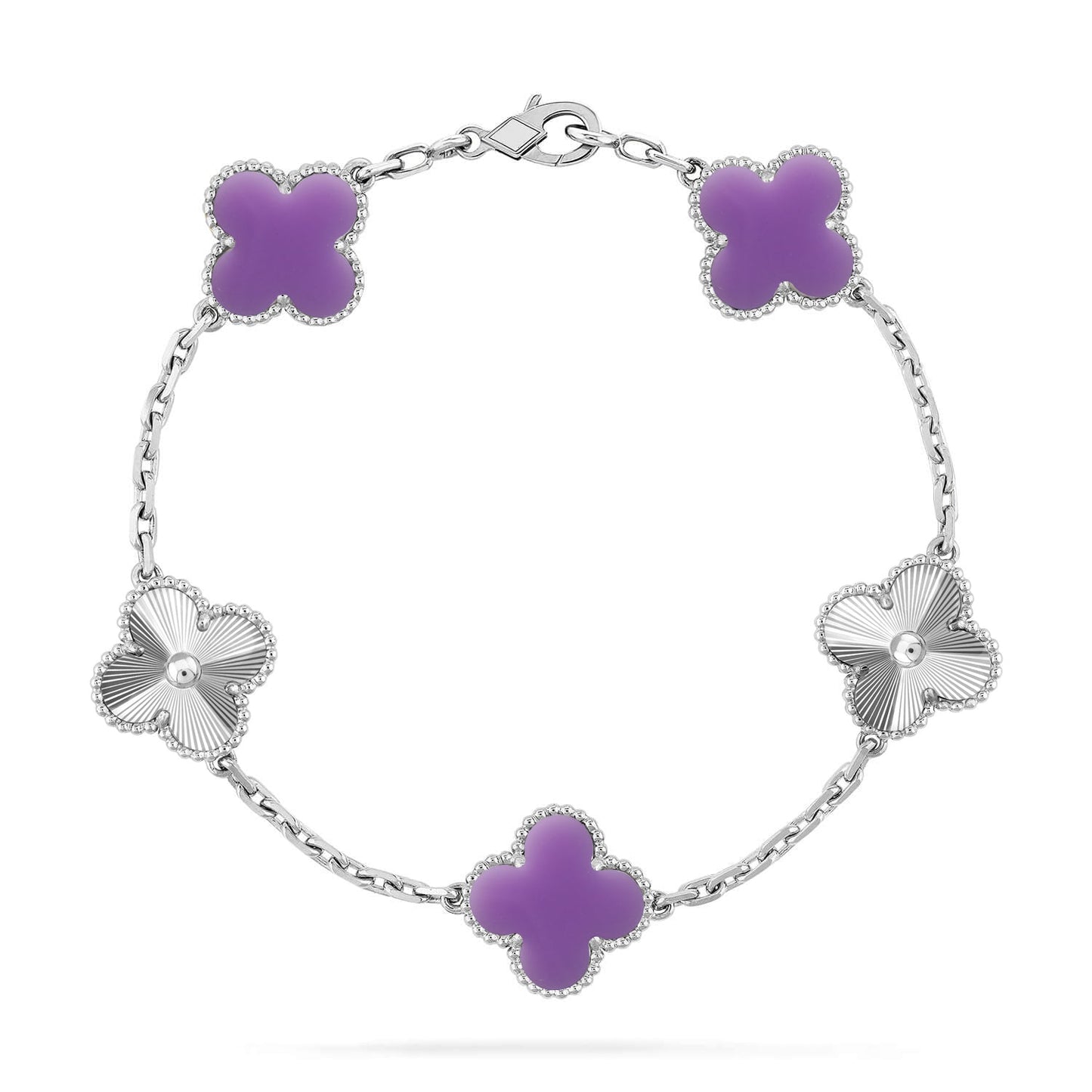 [GALE]CLOVER 5 MOTIF LIGHT PURPLE BRACELET COLLECTION