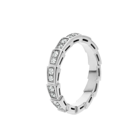 [GALE]SERPENTI RING SILVER DIAMOND PAVED 3MM