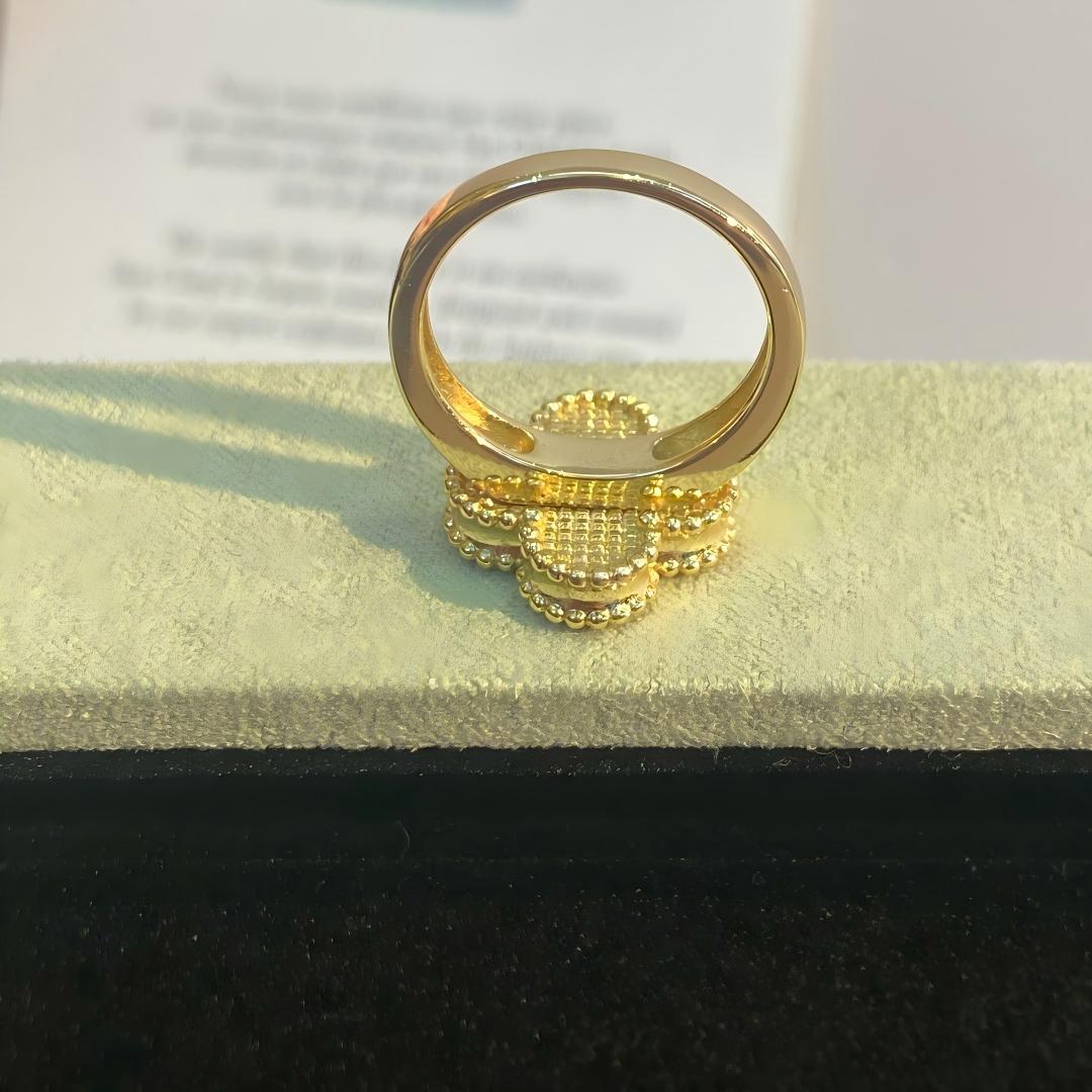 [GALE]NEW CLOVER PINK ENAMEL RINGS