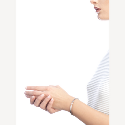 [GALE]ZERO 1 SPIRAL LOGO SILVER BRACELET