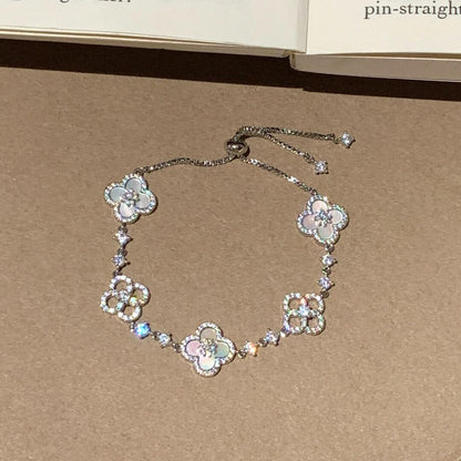 [GALE]]CLOVER 5 MOTIF PINK BLUE RED WHITE BRACELET