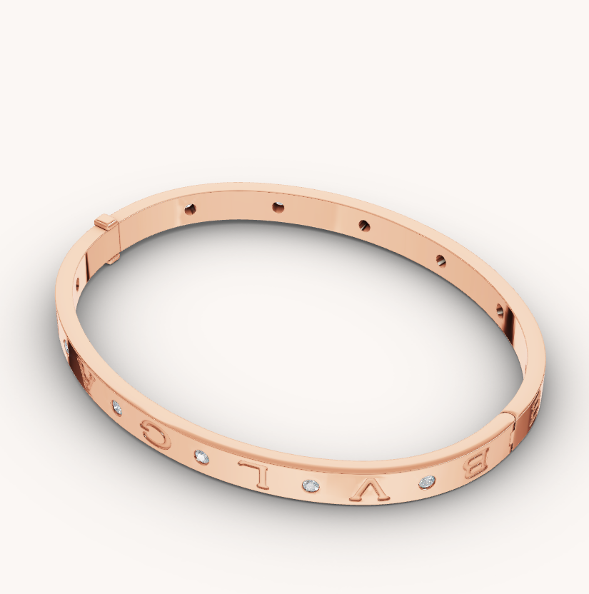 [GALE]ZERO 1 PINK GOLD 12 DIAMONDS BRACELET