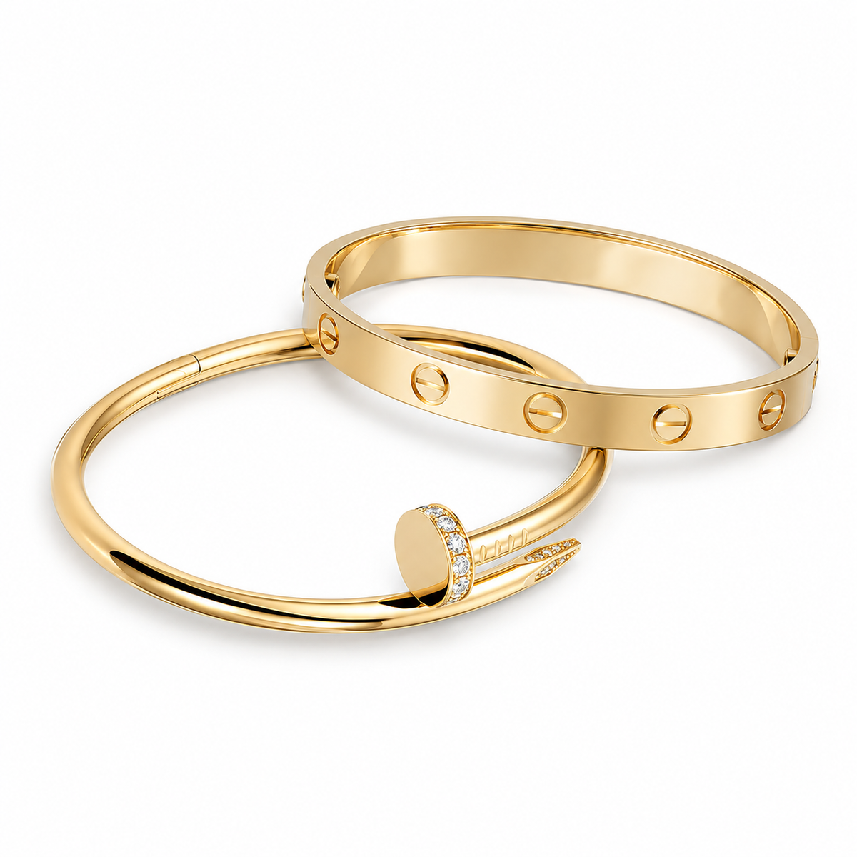 [GALE] LOVE Classic & JUSTE Diamond Bracelet Stack Set