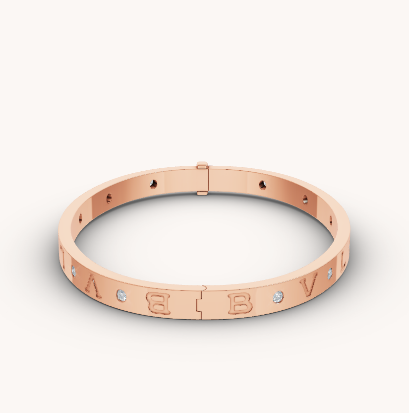 [GALE]ZERO 1 PINK GOLD 12 DIAMONDS BRACELET