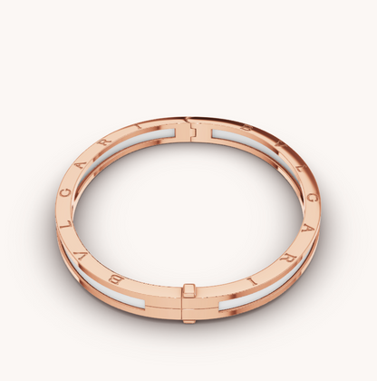 [GALE]ZERO 1 PINK GOLD WITH WHITE CERAMIC BRACELET