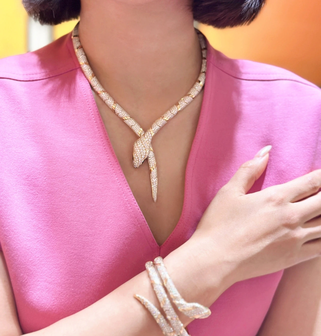 [GALE]HAUTE COUTURE GOLD SERPENTI NECKLACE