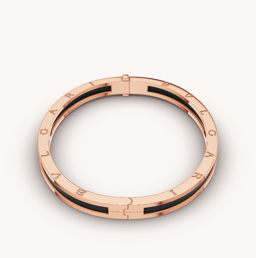 [GALE]ZERO 1 PINK GOLD WITH BLACK CERAMIC BRACELET