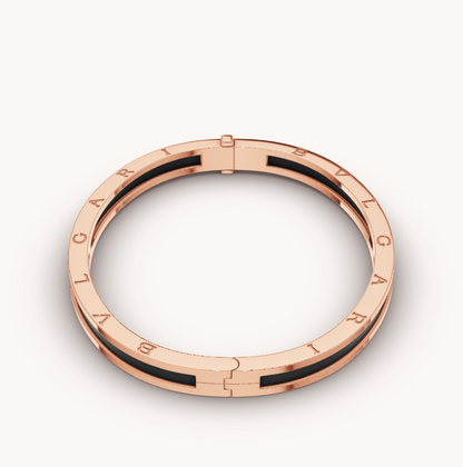 [GALE]ZERO 1 PINK GOLD WITH BLACK CERAMIC BRACELET