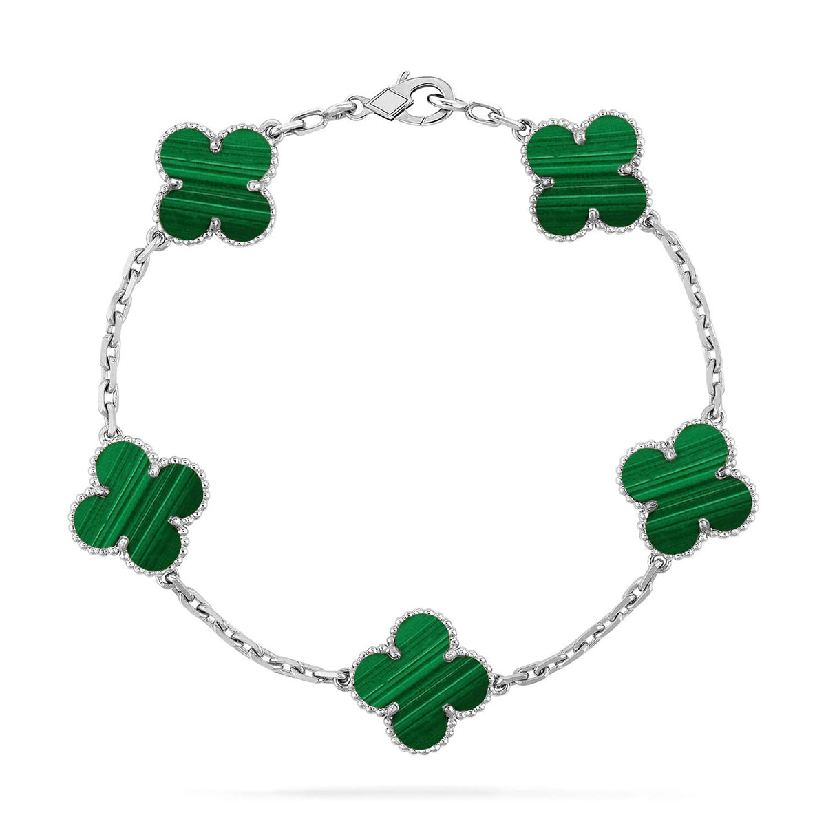 [GALE] CLOVER 5 MOTIF MALACHITE BRACELET COLLECTION