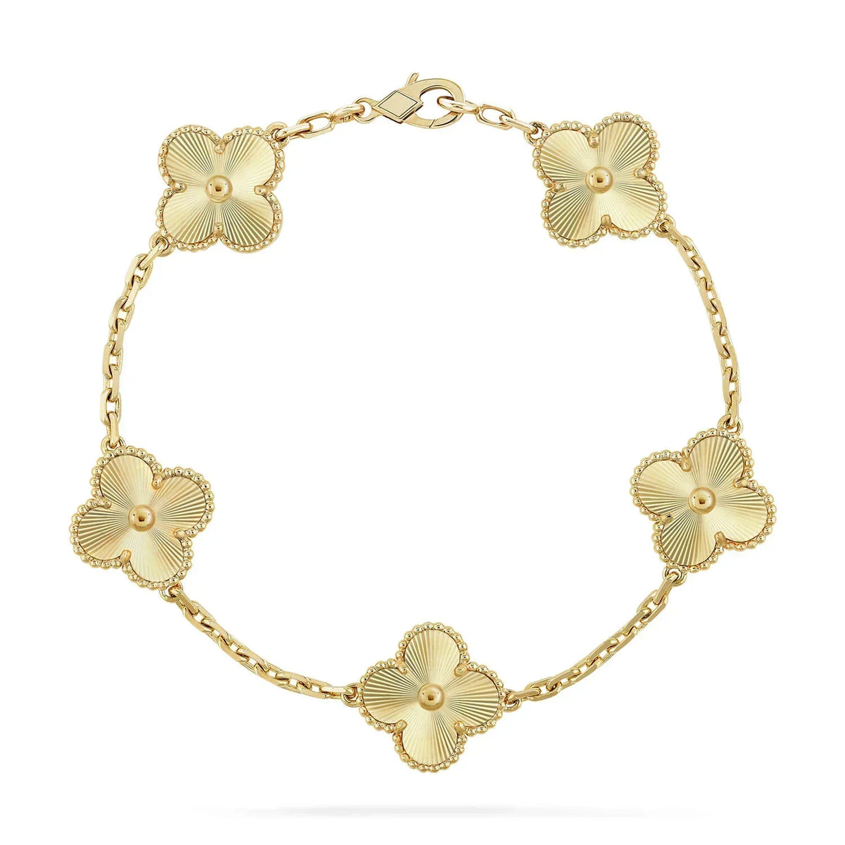 [GALE] CLASH & Clover Laser 5-Motif & LOVE Brushed Bracelet Stack Set
