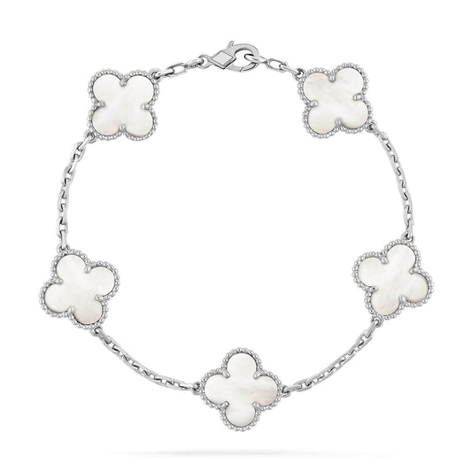 [NOVO]CLOVER SILVER POP 5 MOTIF ARMBAND 