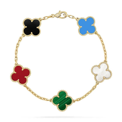 [GALE]CLOVER 5 MOTIFS MULTICOLOR  BRACELET