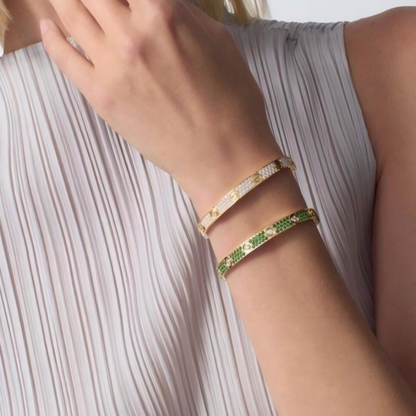 [GALE]2026 PAVE GEMSTONE LOVE BRACELET 6.1MM 10 DIAMONDS