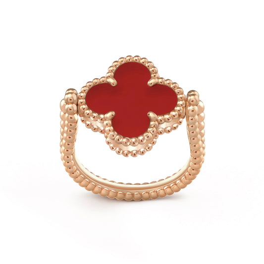 [NOVO]CLOVER RIVERSIBLE RING AUS ROSA GOLD 