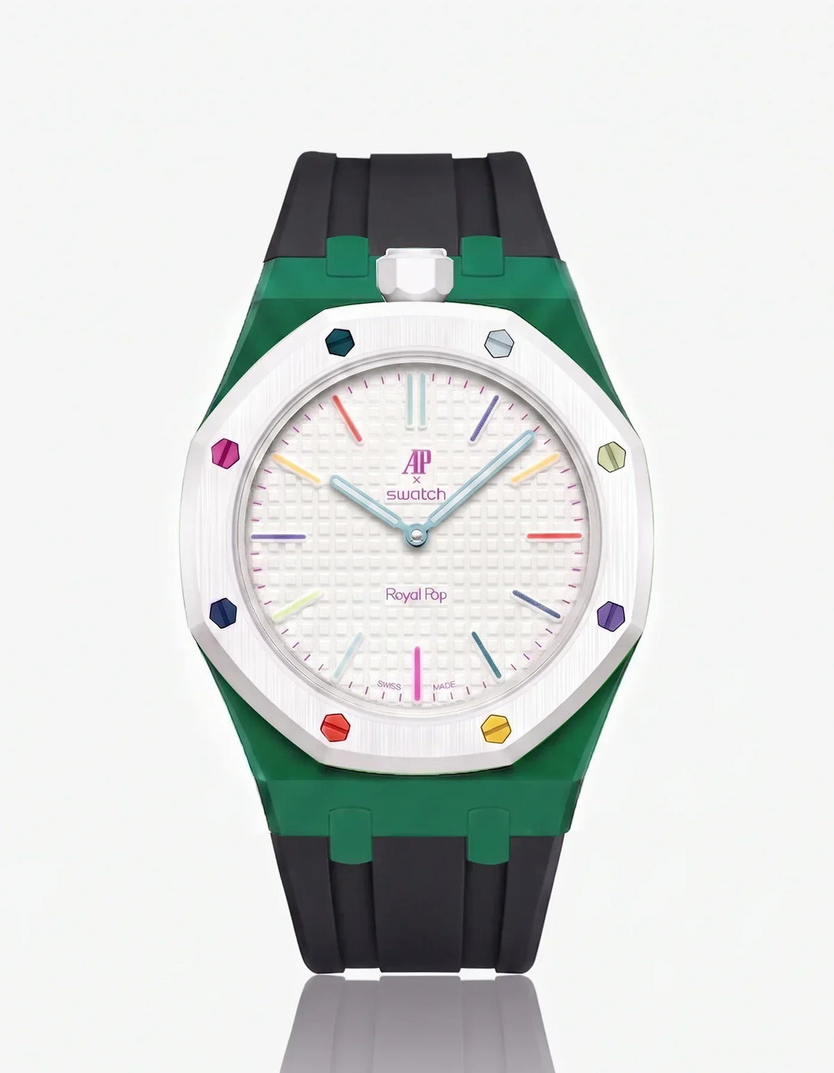 Silicone Strap & Case  Royal Pop Huit Blanc(Customize  Colors)