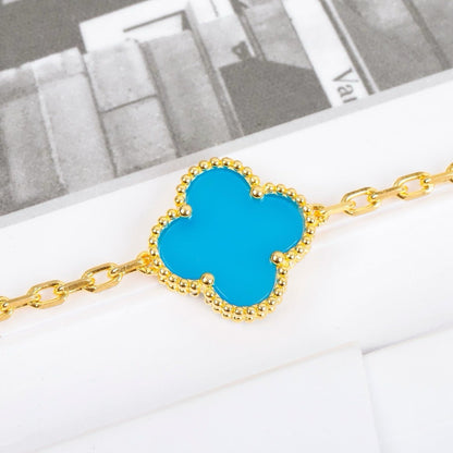 [GALE]CLOVER 5 MOTIFS TURQUOISE BRACELET