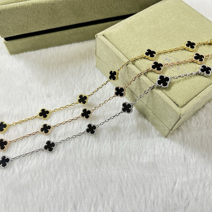 [GALE]CLOVER 6 MOTIF  ONYXS BRACELET