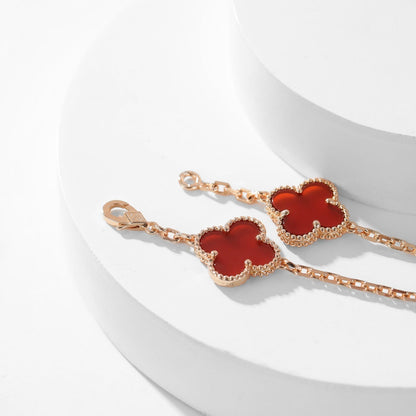 [GALE]CLOVER 10 MOTIFS CARNELIAN NECKLACE