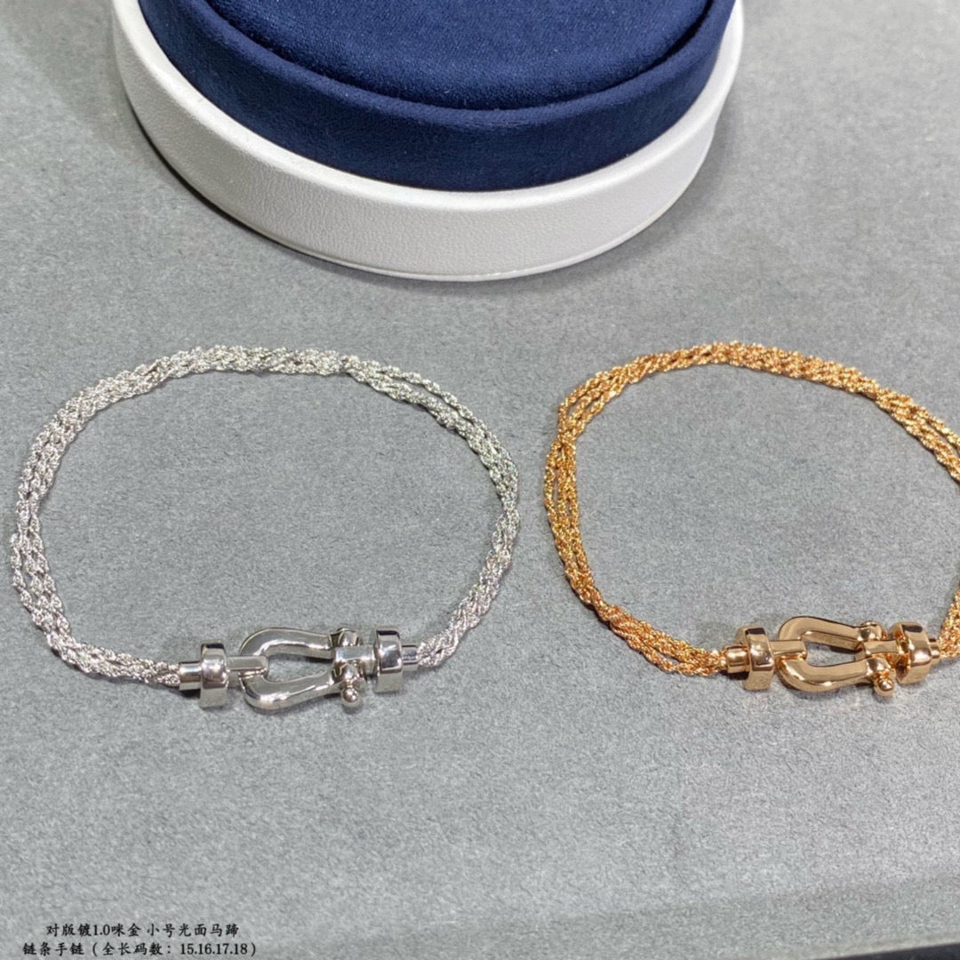 [GALE]FORCE SMALL HORSESHOE  DIAMOND CHAIN ROPE BRACELET