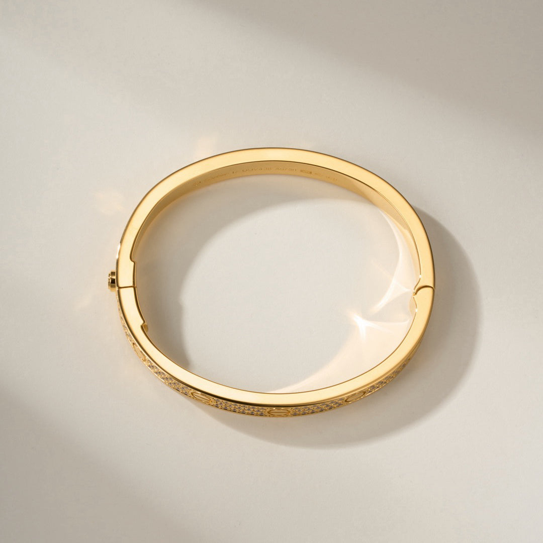 [GALE] LOVE BRACELET 6.1MM DIAMOND-PAVED