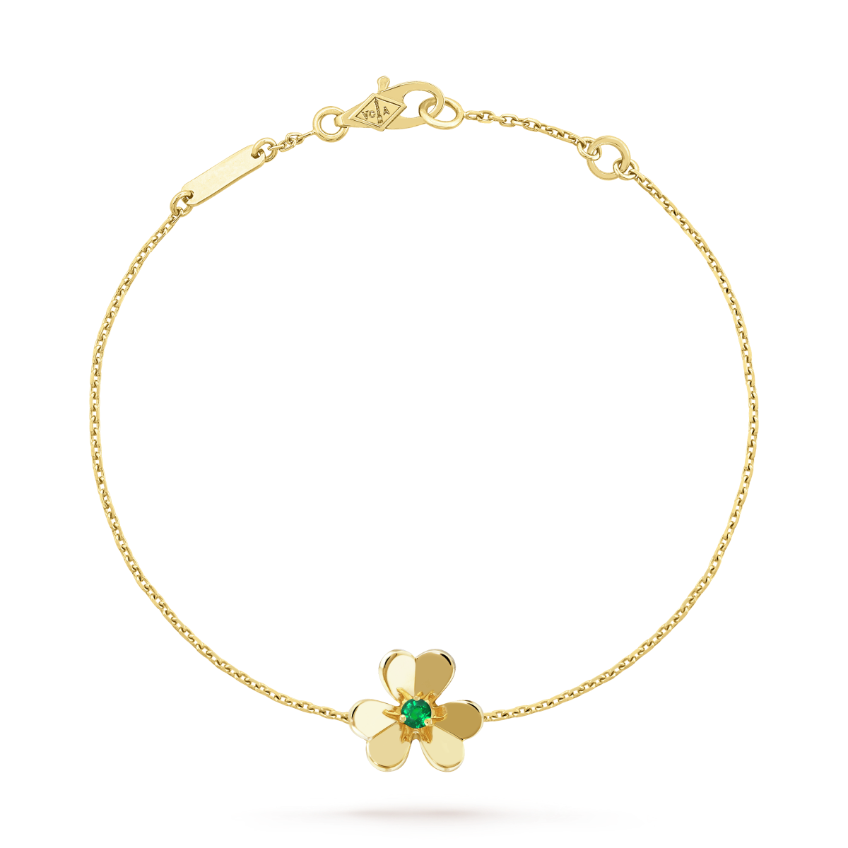 [GALE]FRIVOLE GOLD FLOWER PINK MALACHITE BRACELET