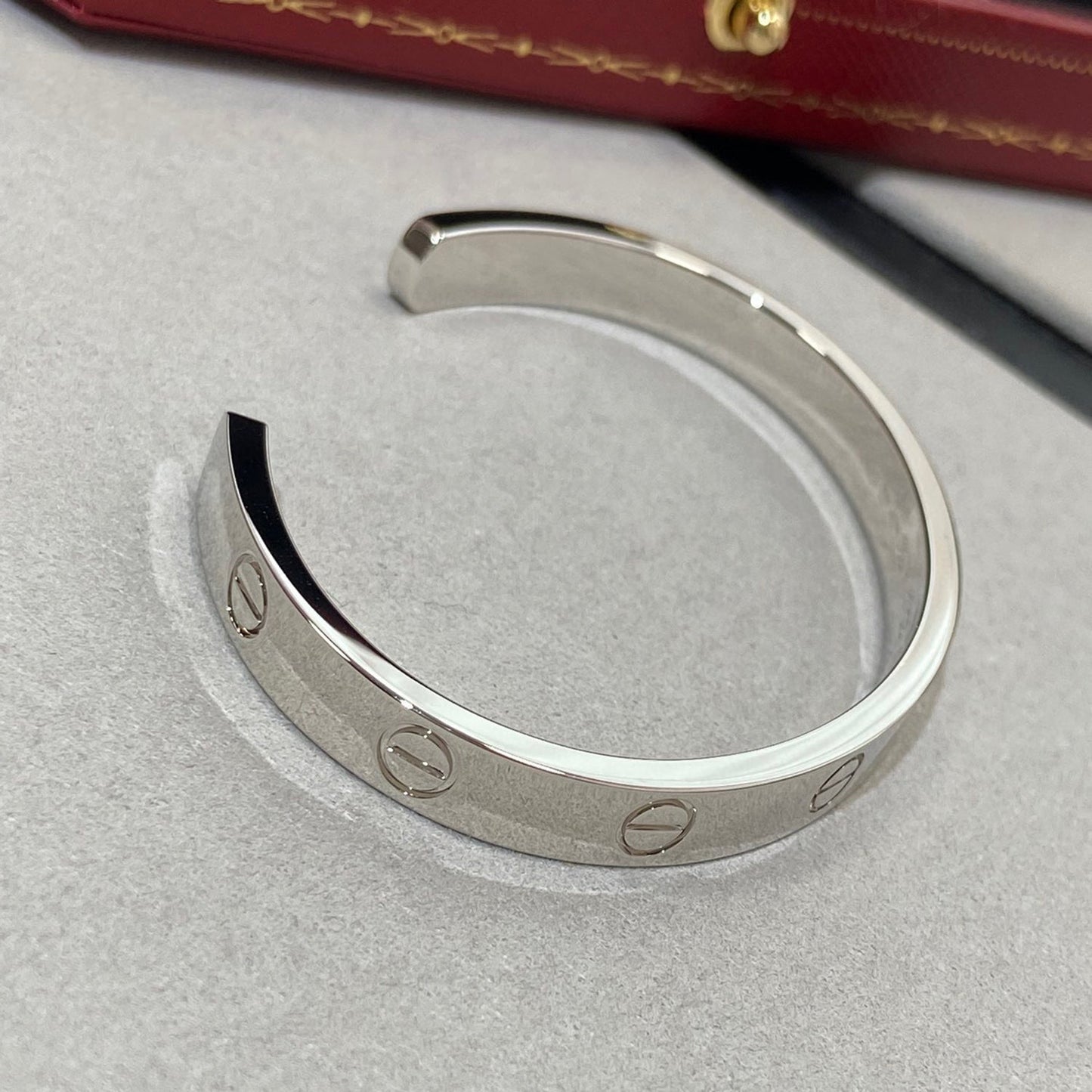 [GALE]LOVE BRACELET 6.1MM 1 DIAMOND OPEN CUFF