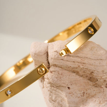 [GALE] JUSTE Diamond & LOVE Diamond Bracelet Stack Set
