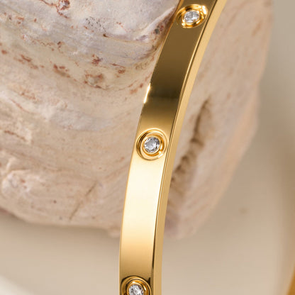 [GALE] JUSTE Diamond & LOVE Diamond Bracelet Stack Set
