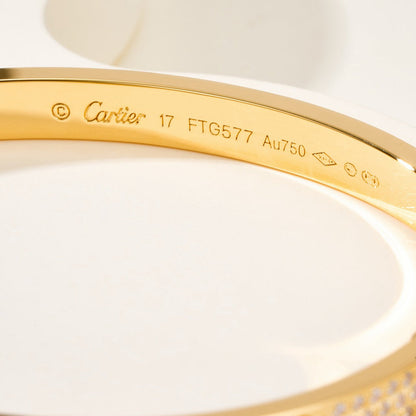 [GALE]Clover Laser  Pulsar Stone 5-Motif & LOVE Diamond-Paved Bracelet Stack Set