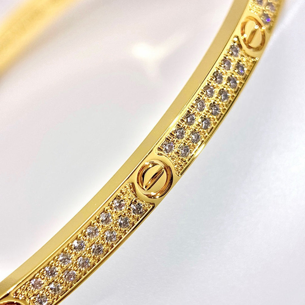 [GALE] JUSTE Diamond & LOVE Diamond Bracelet Stack Set