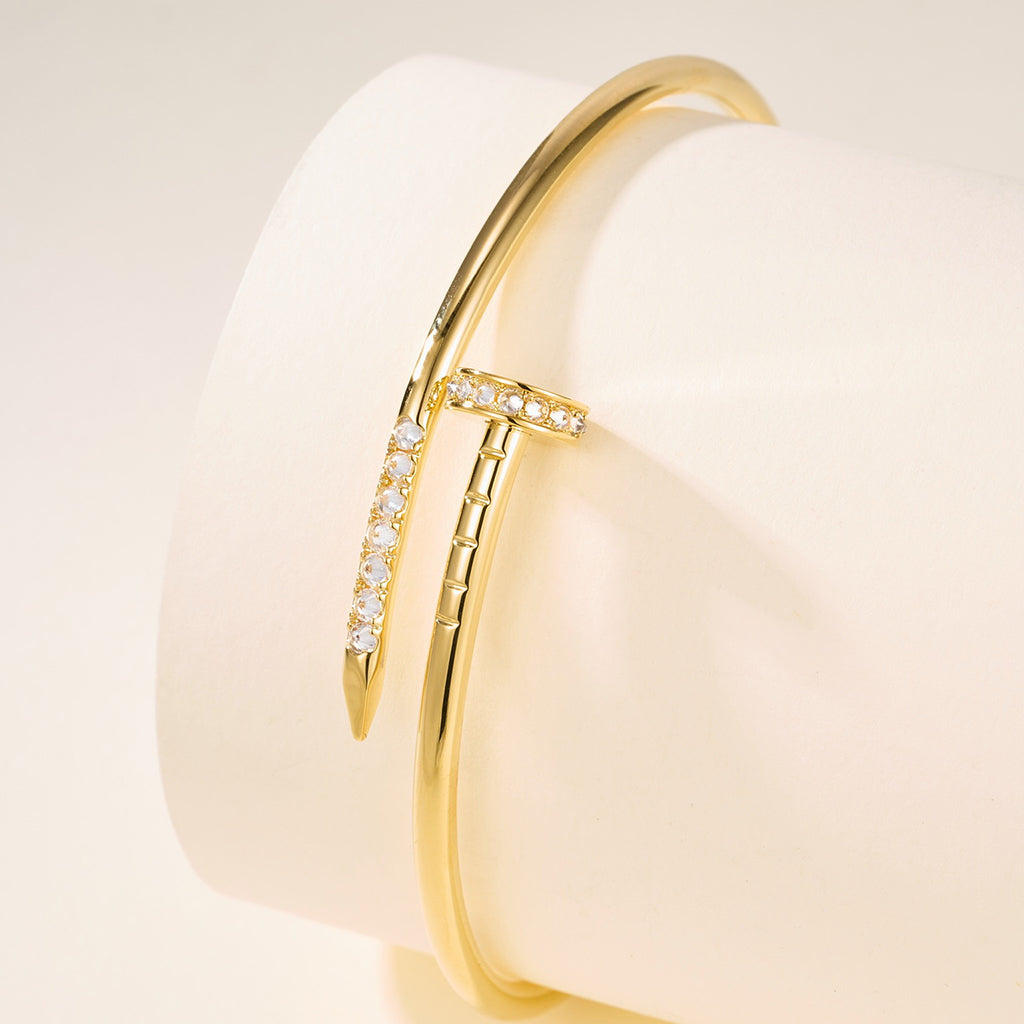 [GALE] JUSTE Diamond & LOVE Diamond Bracelet Stack Set