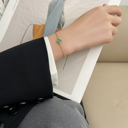 [GALE]CLOVER BRACELET MALACHITE 1 MOTIF
