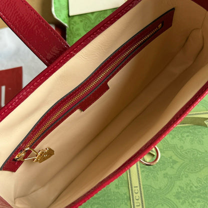GG JACKIE MINI 19 SHOULDER BAG IN DARK RED CALFSKIN