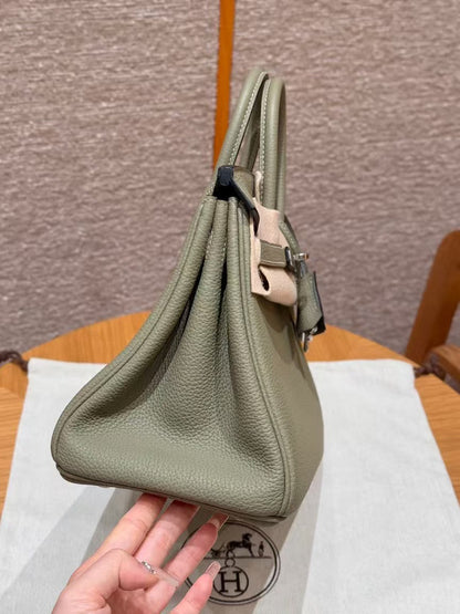 HM BIRKIN BAG 30 OLIVE TOGO SILVER HARDWARE
