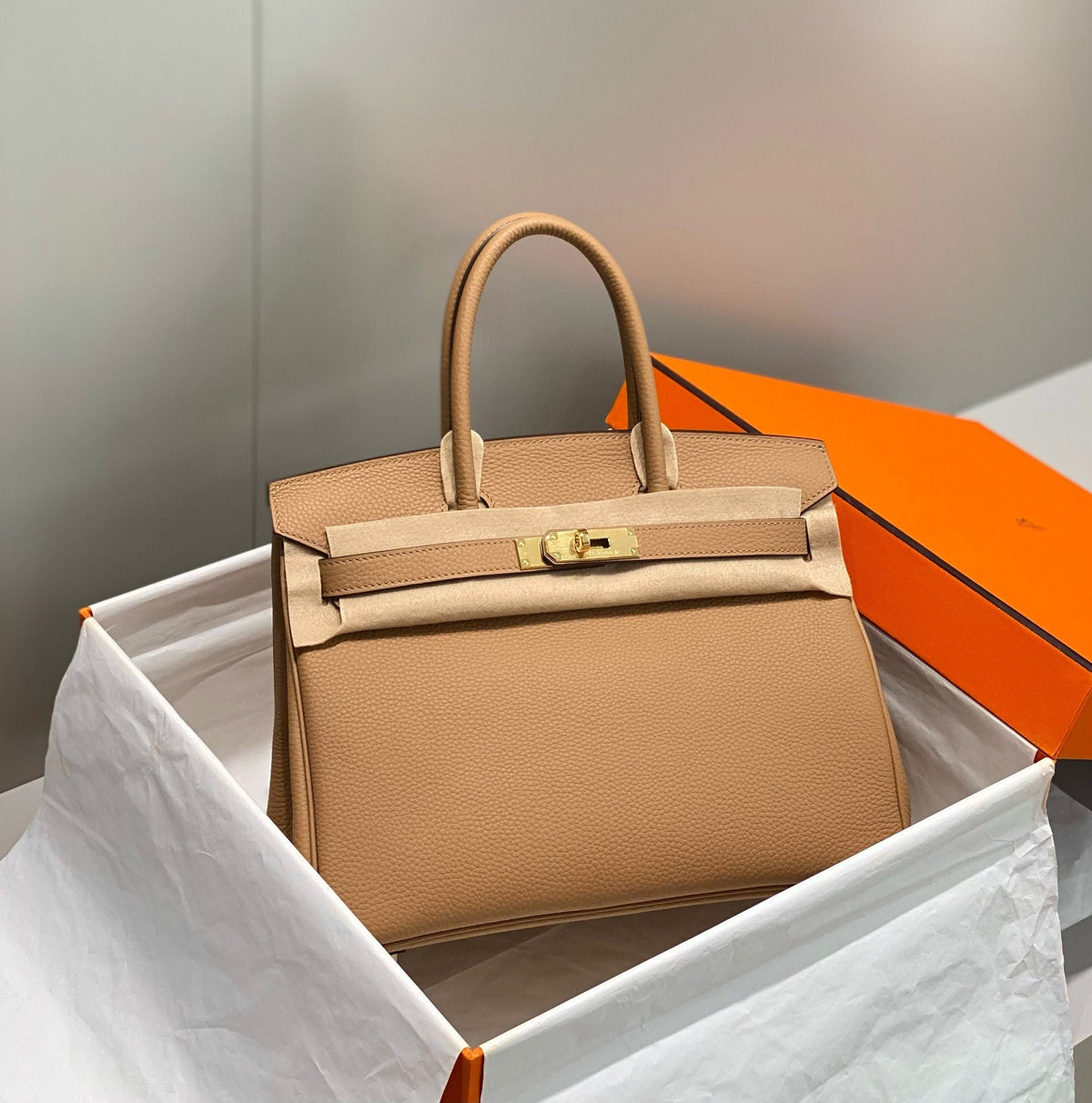 HM BIRKIN 30CM SALMON TOGO LEATHER GOLD HARDWARE