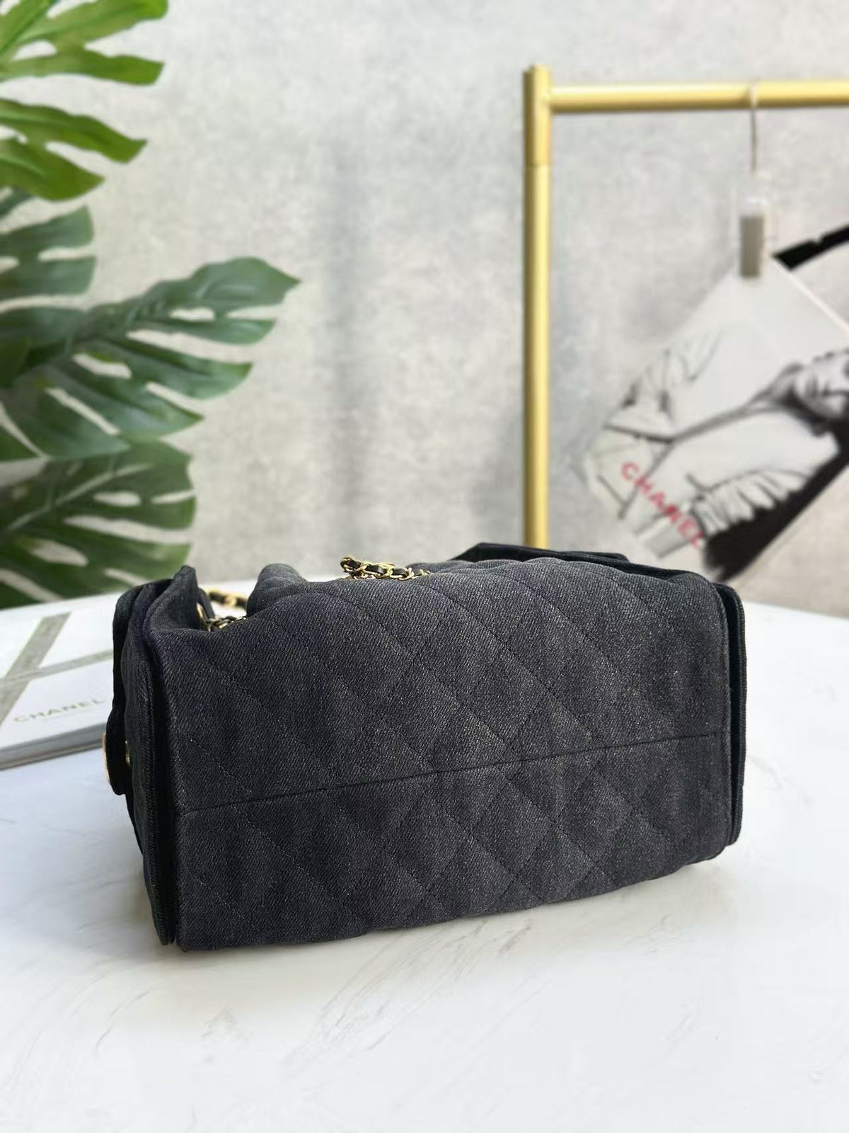 CC 25C Hobo Bag 30cm Black Denim