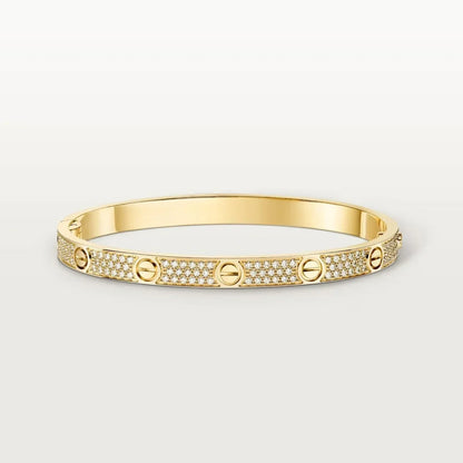 [GALE]Clover Laser  Pulsar Stone 5-Motif & LOVE Diamond-Paved Bracelet Stack Set
