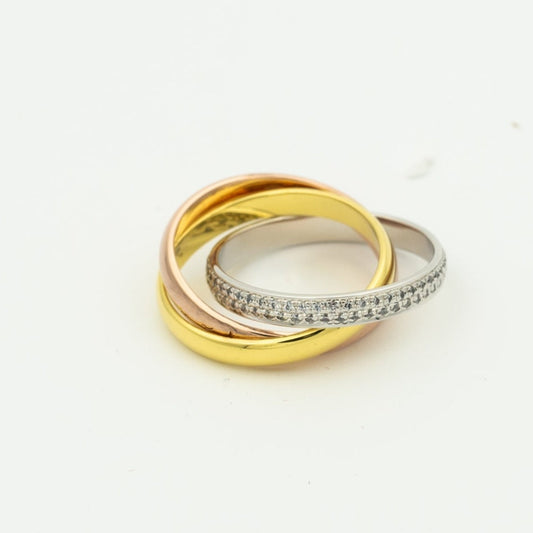 [NOVO]TRINITY RING GOLD ROSA GOLD SILBER DIAMANTEN 