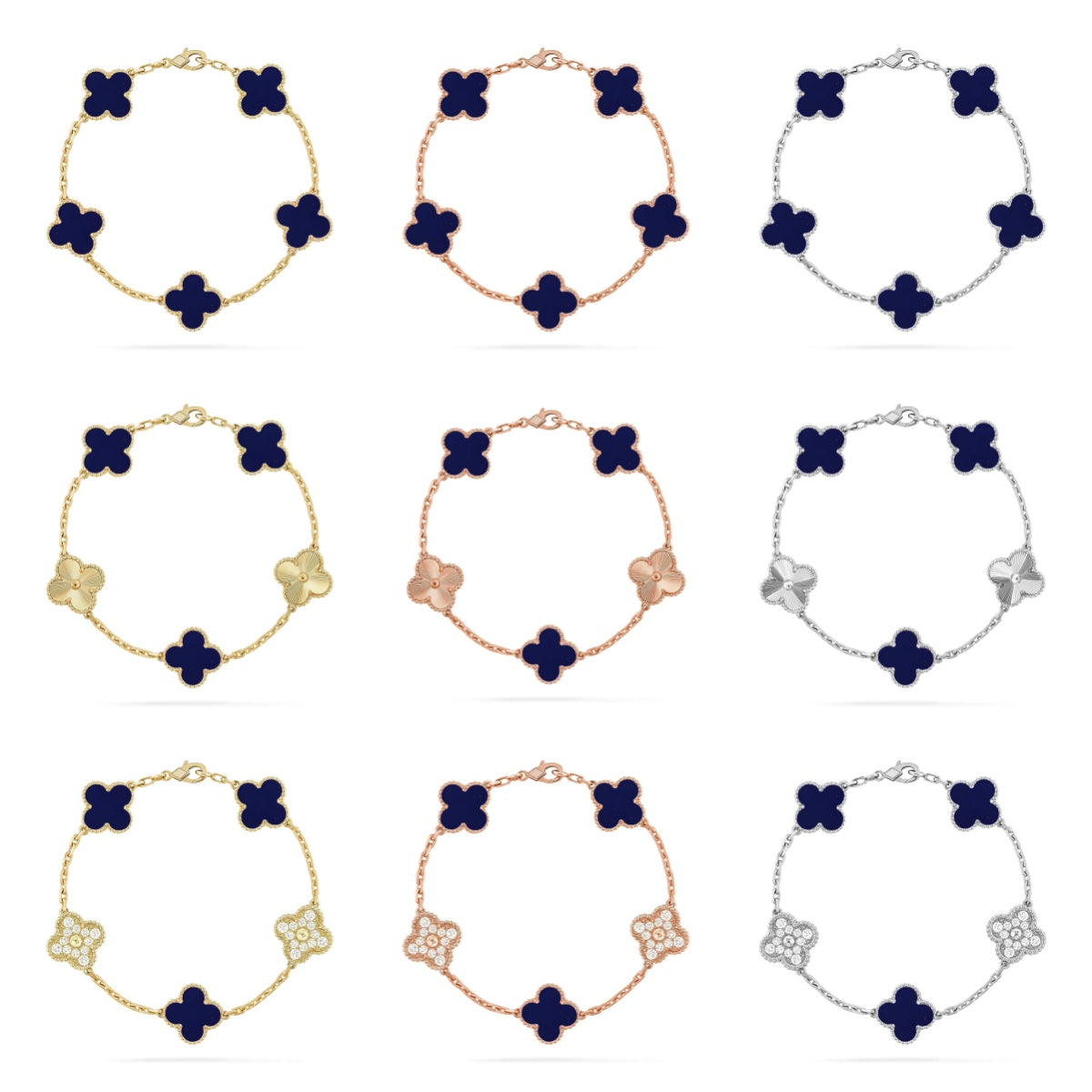 [GALE]CLOVER 5 MOTIF LAPIS LAZULI BRACELET COLLECTION