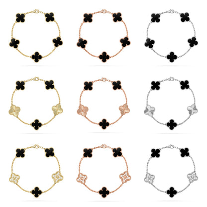 [GALE] CLOVER 5 MOTIF ONYXS BRACELET COLLECTION