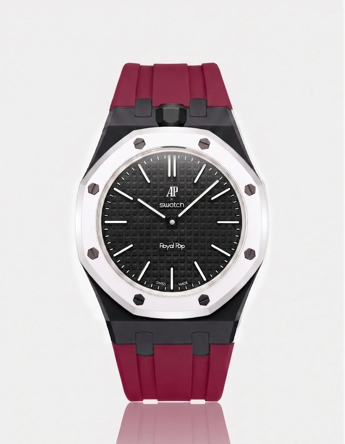 Silicone Strap & Case Royal Pop Ocho Negro(Customize  Colors)