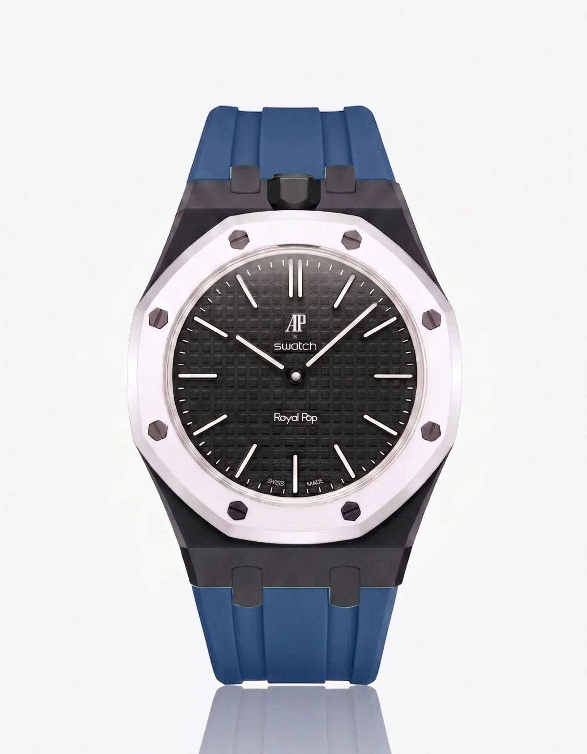 Silicone Strap & Case Royal Pop Ocho Negro(Customize  Colors)
