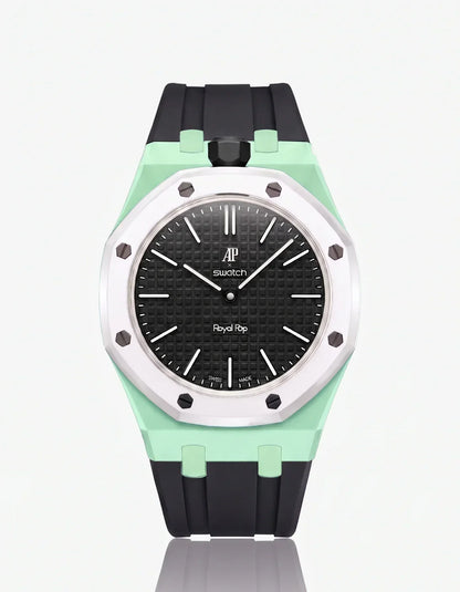 Silicone Strap & Case Royal Pop Ocho Negro(Customize  Colors)