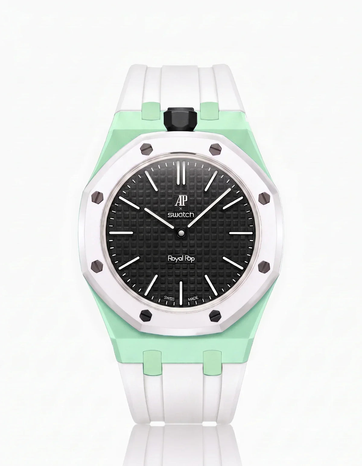 Silicone Strap & Case Royal Pop Ocho Negro(Customize  Colors)